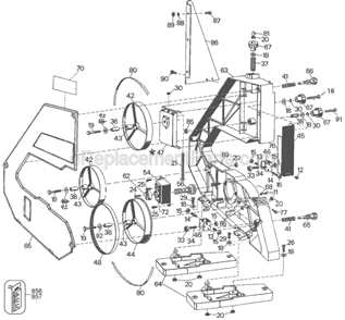 Part Location Diagram of 429645-00 DeWALT Blade (74-488) 59 1/2